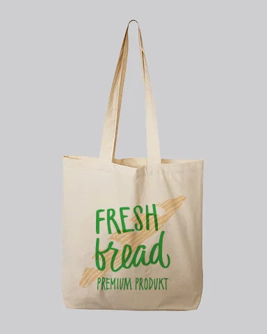 Eco-Friendly And Discounted Bags Customized Over the Shoulder Long Handle Cotton Tote Bags  / Personalized Tote Bags -TB126
