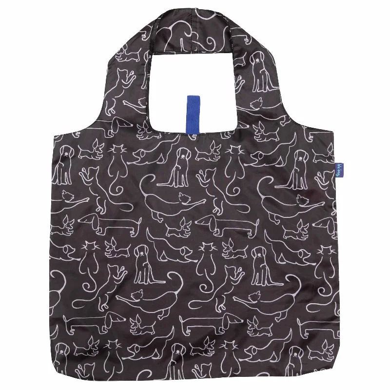 Stylish Bag For Women Dog And Cat Blu Bag Reusable Shopping Bag - Machine Washable