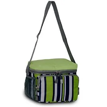 Scratch-Resistant And Luxury Sale Bags Everest Cooler Lunch Bag -  Lime/Navy Stripe
