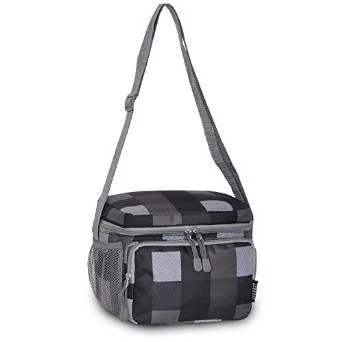 Sleek And Seasonal Sale Bags Everest Cooler Lunch Bag - Charcoal/Gray Plaid
