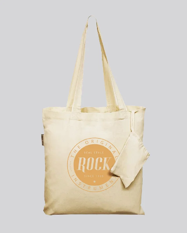 Office Professionals Foldable Cotton Tote Bags w/ Drawstring Pouch - Organic Foldable Tote Bags With Your Logo