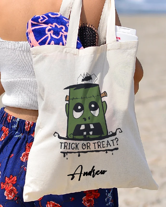 Inspired Bags For High-End Fashion Frankenstein Trick or Treat? - Halloween Tote Bags