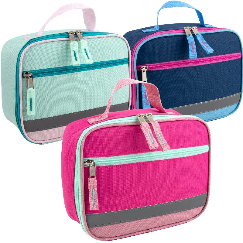 Stylish Bags For Fashion Bloggers With Promotions Fridge Pak Reflective Strap Lunch Bag - 3 Girl Colors