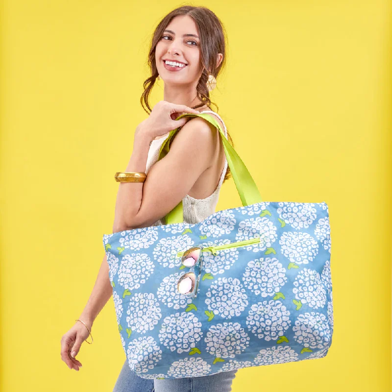 Odor-Resistant And Budget Bags Hydrangea Splash Proof Beach Bag