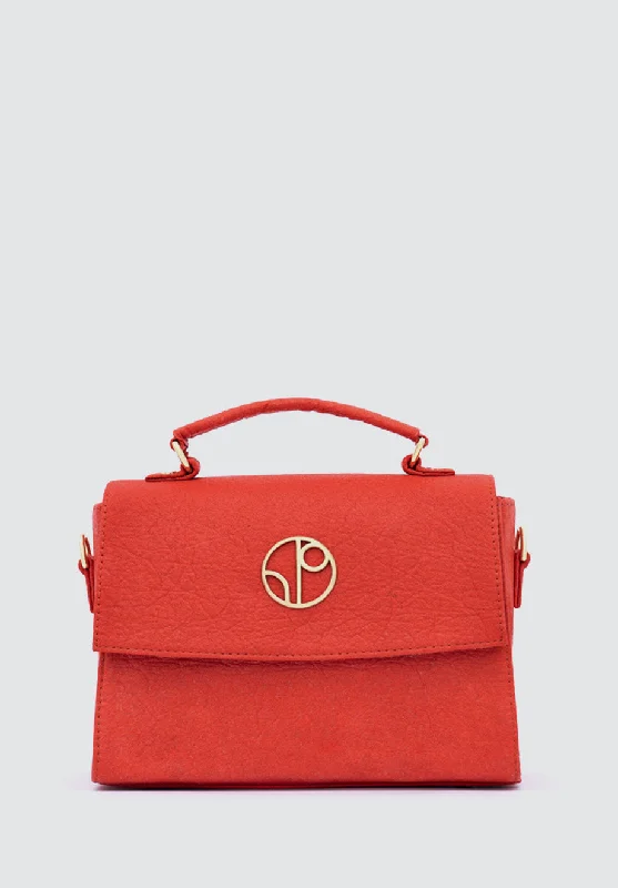 Designer Bags For Luxury Collectors With Offers London LHR - Piñatex® Saddle Bag | Cherry