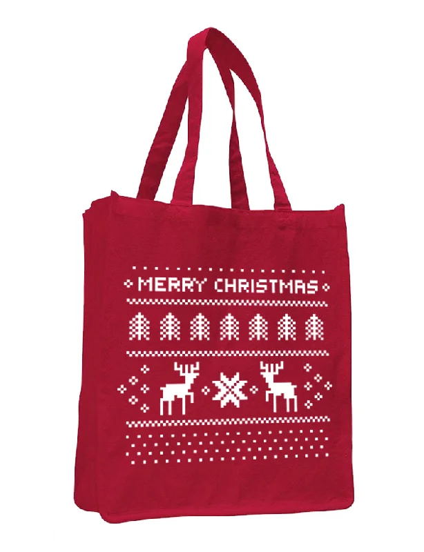Black Friday And Cyber Monday Bag Deals Merry Christmas Jumbo Size Heavy Canvas Tote Bag