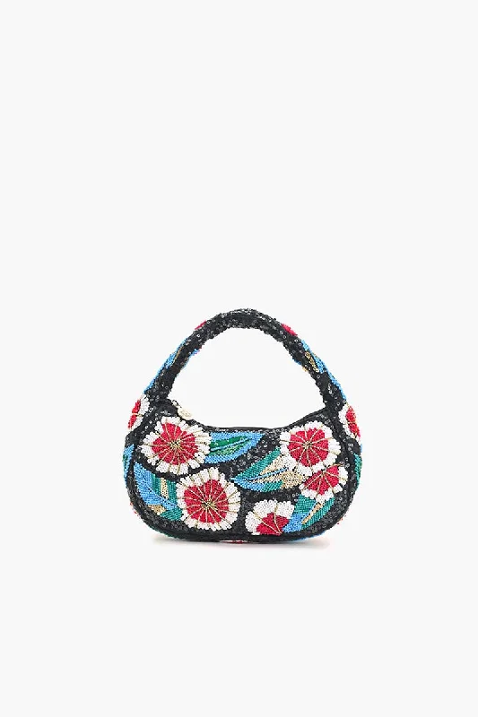 Party Bags For New Year's Eve And Special Occasions Midnight Blossom Beaded Satchel Party Bags For New Year's Eve And Special Occasions Midnight Blossom Beaded Satchel