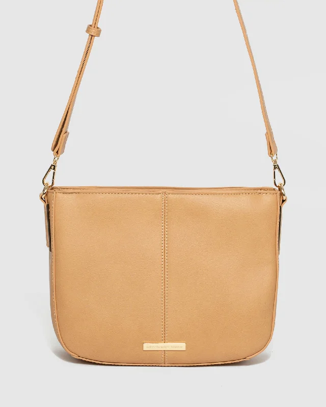Discounted Designer Bags For Clearance Sale Nude Melissa Saddle Bag