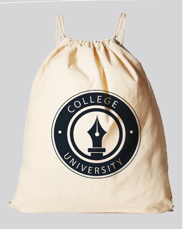 Luxury Seekers Organic Cotton Canvas Drawstring Bags / Organic Drawstring Bags With Your Logo - OR18