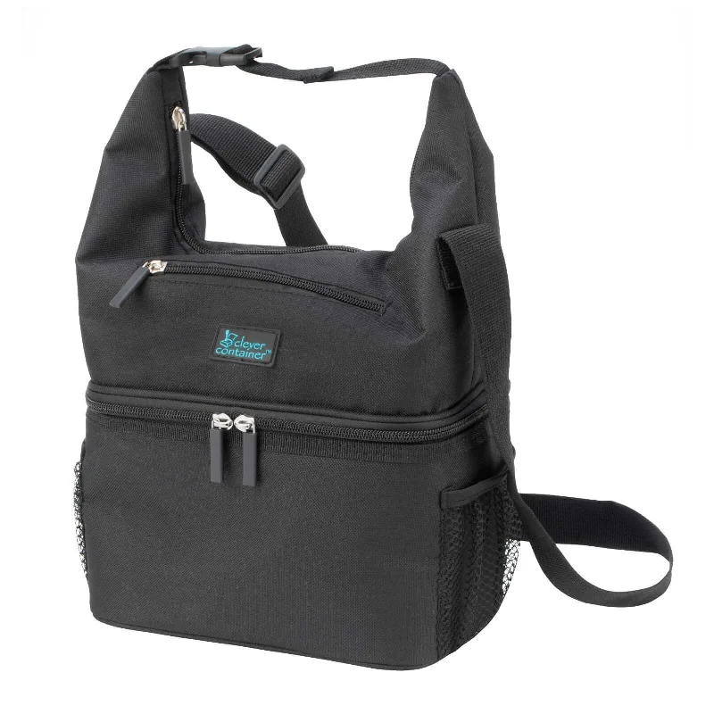 Professional Bags With Office Discounts Compact Lunch Cooler - 2 Insulated Compartments - Color Black