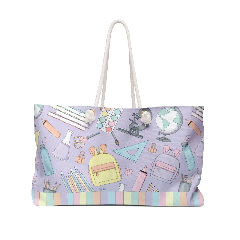 Seasonal Sale Bags Pastel Teacher Weekender Bag