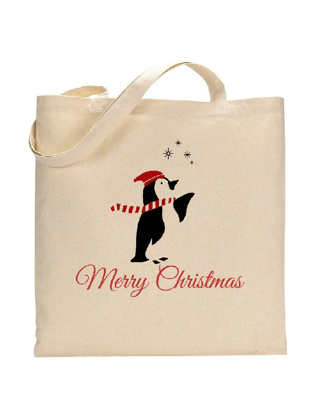 Elegant And On-Sale Evening Bags Penguin and Stars Merry Christmas Tote Bag - Christmas Bags