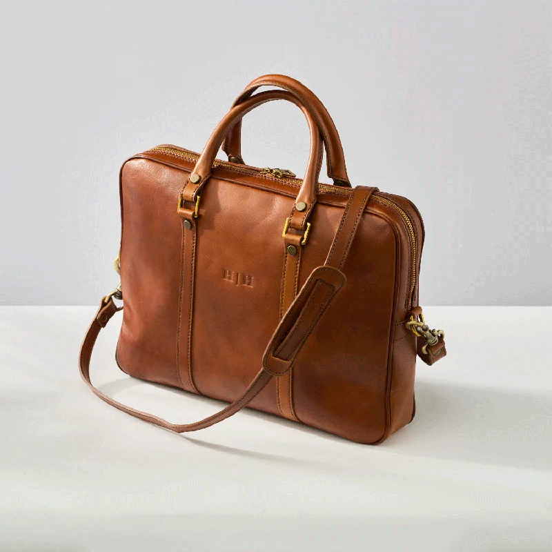 Holiday Gift Bags For Christmas Piero Briefcase Cognac
