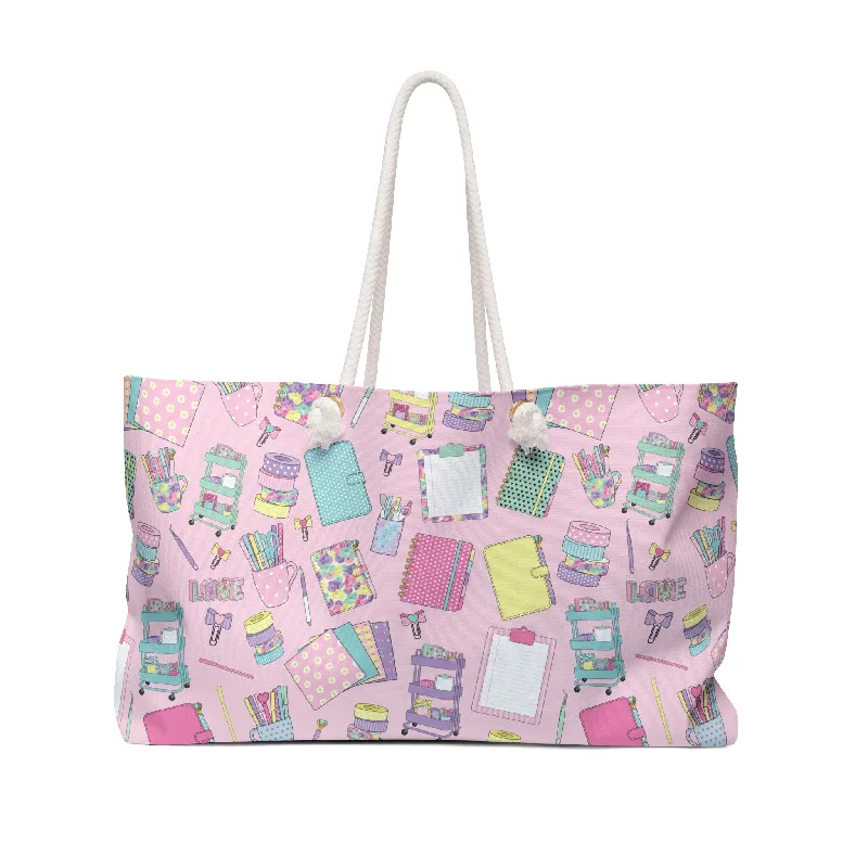 Odor-Resistant And Budget Bags Planner Love Weekender Bag
