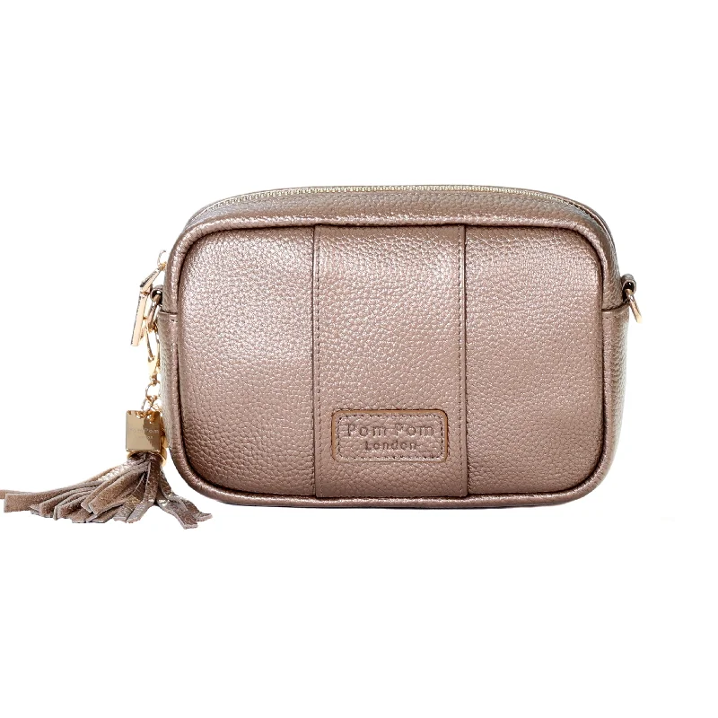 Senior Travelers Pom Pom London City MINI Bag Metallic Bronze