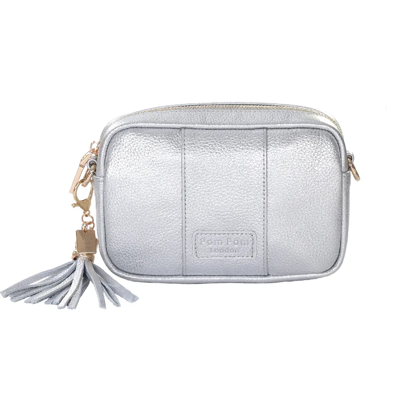 Affordable Bags For Budget Shoppers Pom Pom London City MINI Bag Metallic Silver