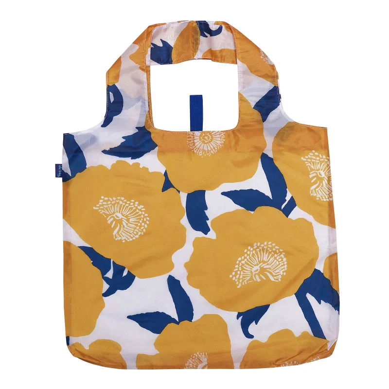 Clearance Bags For Budget Shoppers Poppies Blu Bag Reusable Shopping Bag - Machine Washable