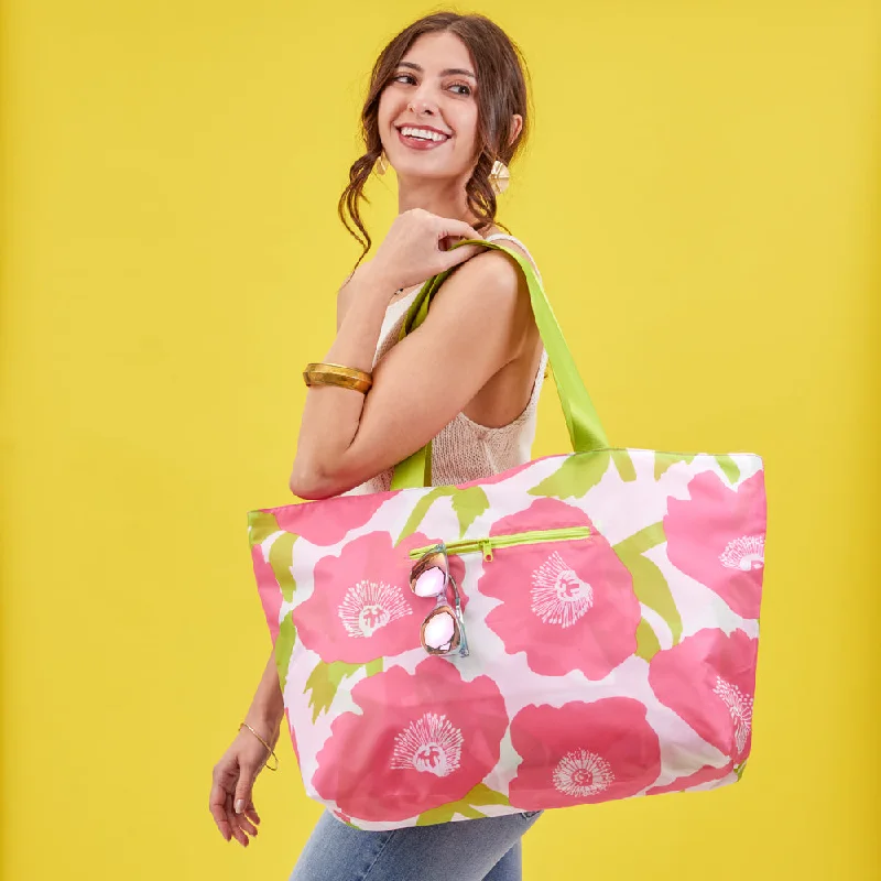 Bold And Flash-Sale Bags Poppies Pink Splash Proof Beach Bag