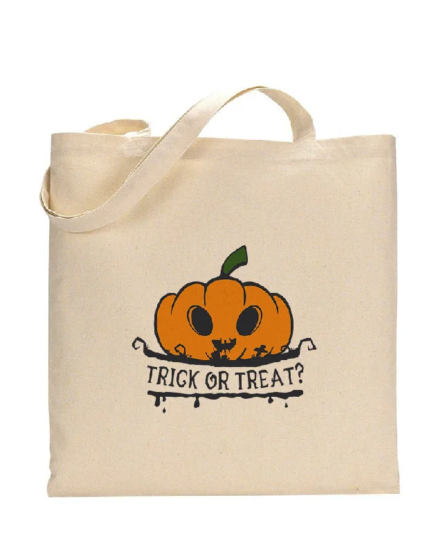 Compact Bags For Minimalist Travelers Pumpkin Trick or Treat? - Halloween Tote Bags