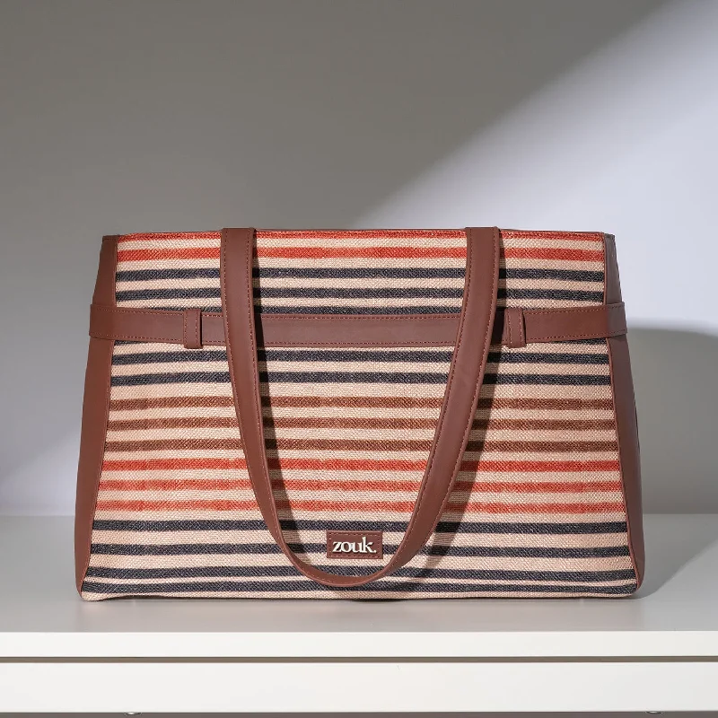 Limited-Time Offers On Trendy And Stylish Bags Qutub Stripes Statement Office Bag