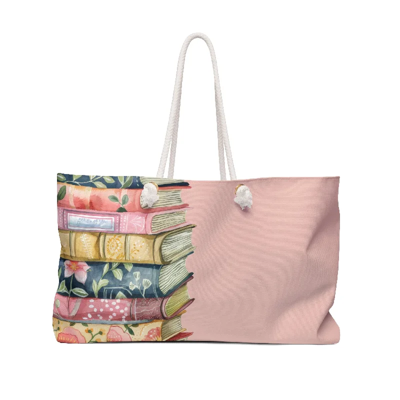 Genuine Bags On Clearance Sale Book Stack Reading Planner Weekender Bag