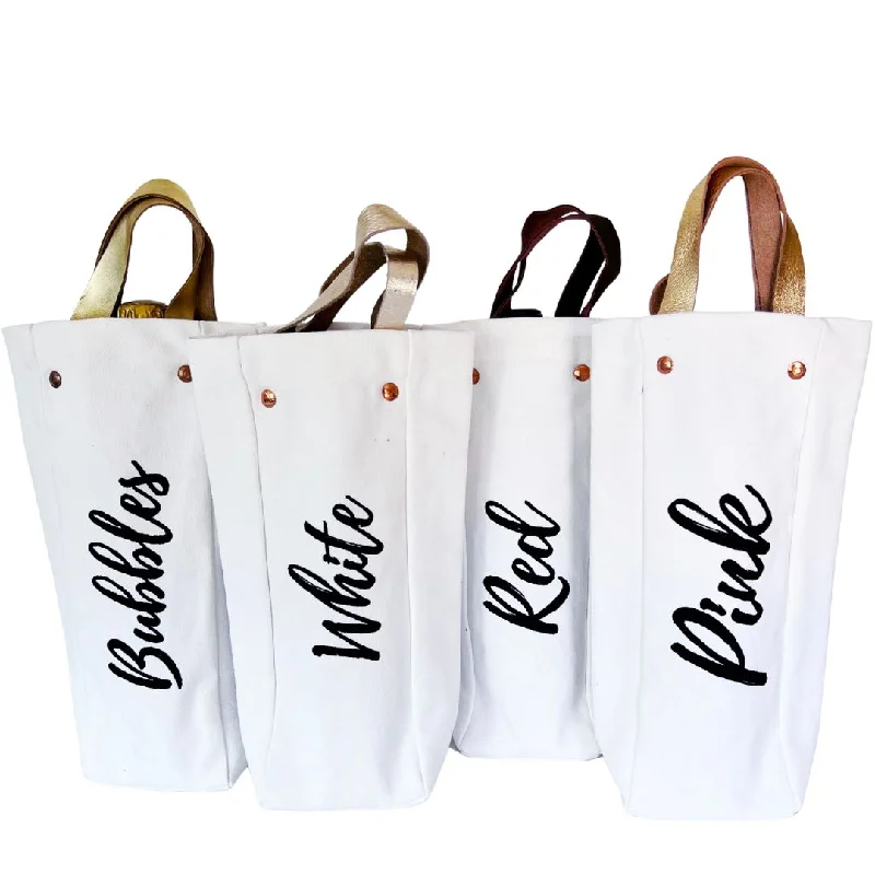 Tote Bag For Office Use Leather Handle Wine Totes