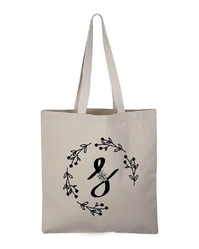 Lightweight Bags With Clearance Prices ''S'' Letter Initial Canvas Tote Bag - Initials Bags