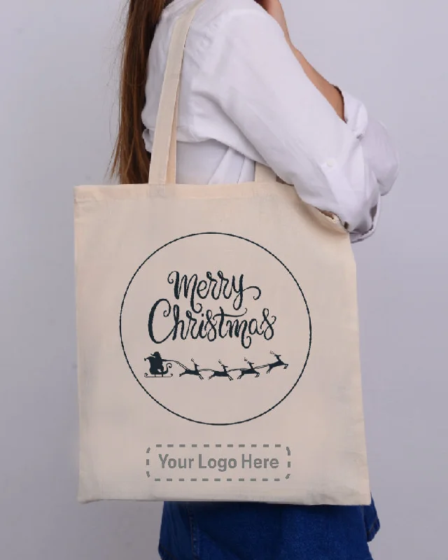 Versatile Bags That Suit Any Outfit Or Event Santa Claus With a Reindeer Flying Christmas Tote Bag - Christmas Bags
