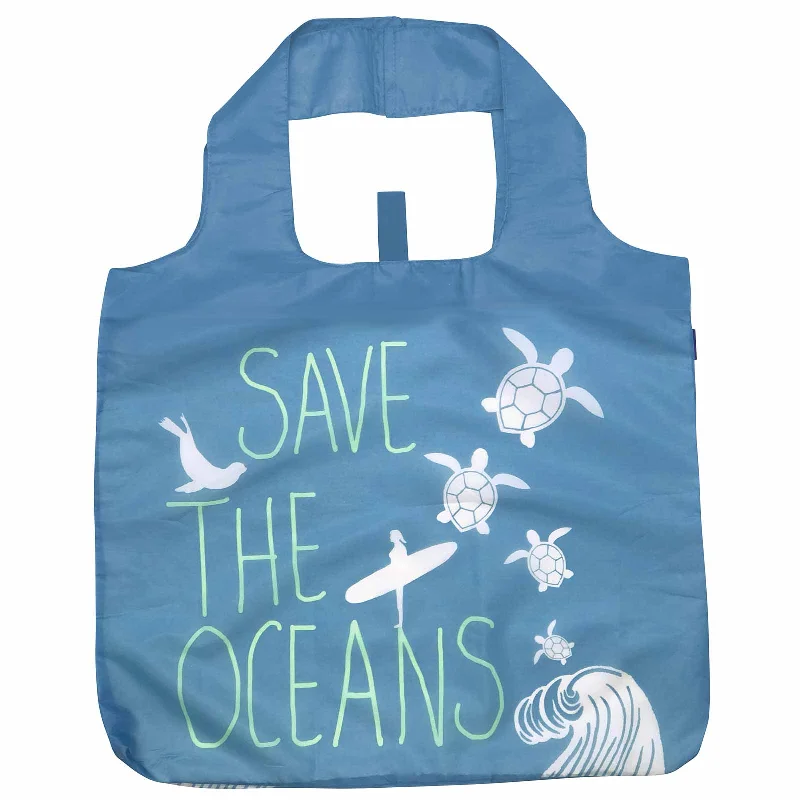 Discounted Designer Bags For Clearance Sale Save the Ocean Reusable Shopping Bag-Machine washable