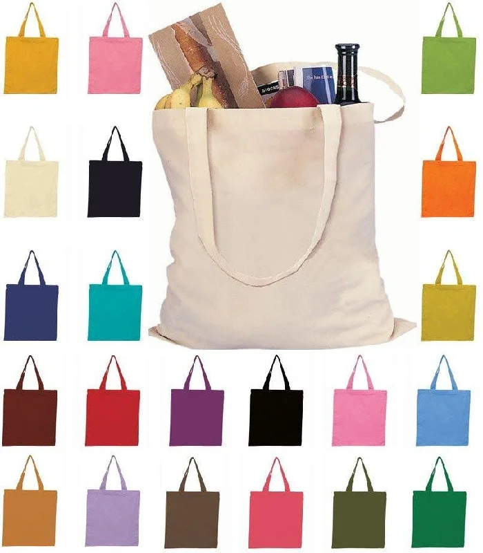 Luxury Bags On Sale Set of 50 - Cotton Tote Bags - High Quality Blank Totes TOB293