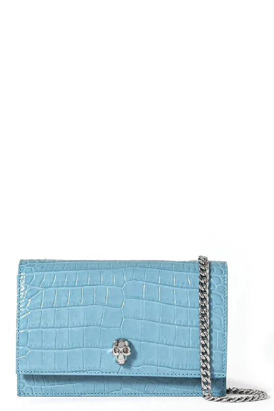 Festival Bags For Concerts And Events Skull Mini Bag - Pale Blue