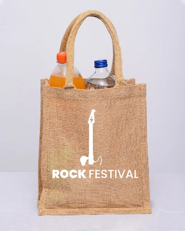 Bags With Tsa-Approved Features Small Burlap Promotional Tote Bags - Customized Canvas Tote Bags With Your Logo - TJ887