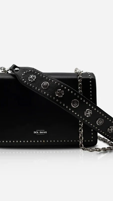 Everyday Bags For Work, School, Or Errands Sol Sana Flap Bag - Black/Silver