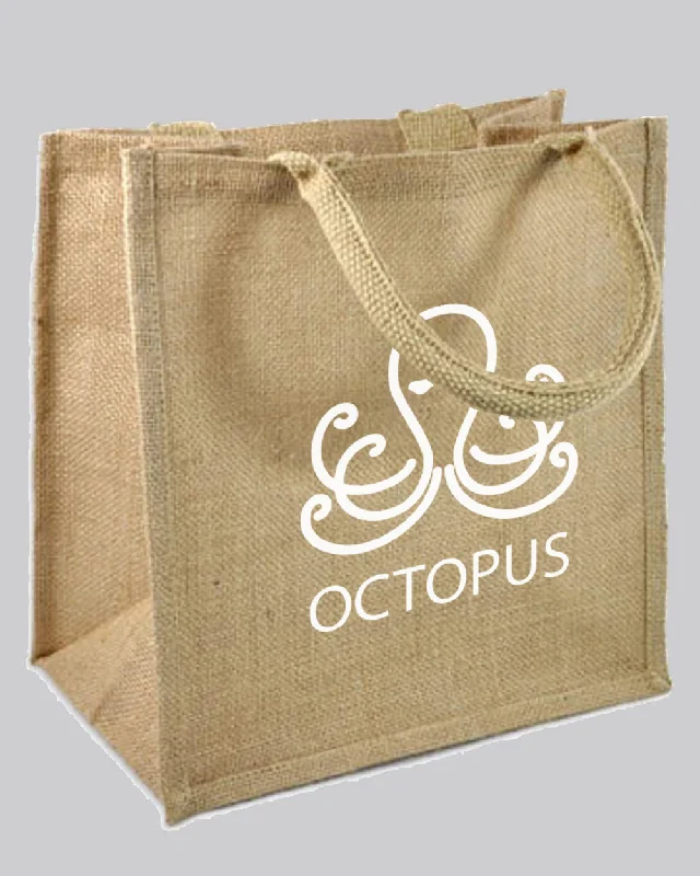 Functional Bags For Busy Moms And Dads Square Burlap Bags Tote Bags - Canvas Tote Bags Customized Logo - TJ888