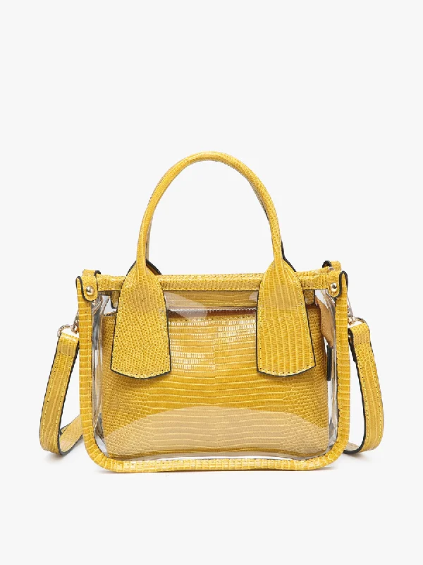 Luxury Bags Stacey Vegan Clear Satchel
