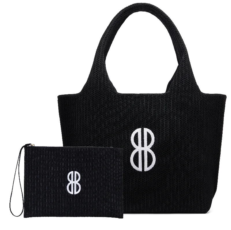 High-Quality Bags Sutton City Tote - Black Stripe Monogram - Large
