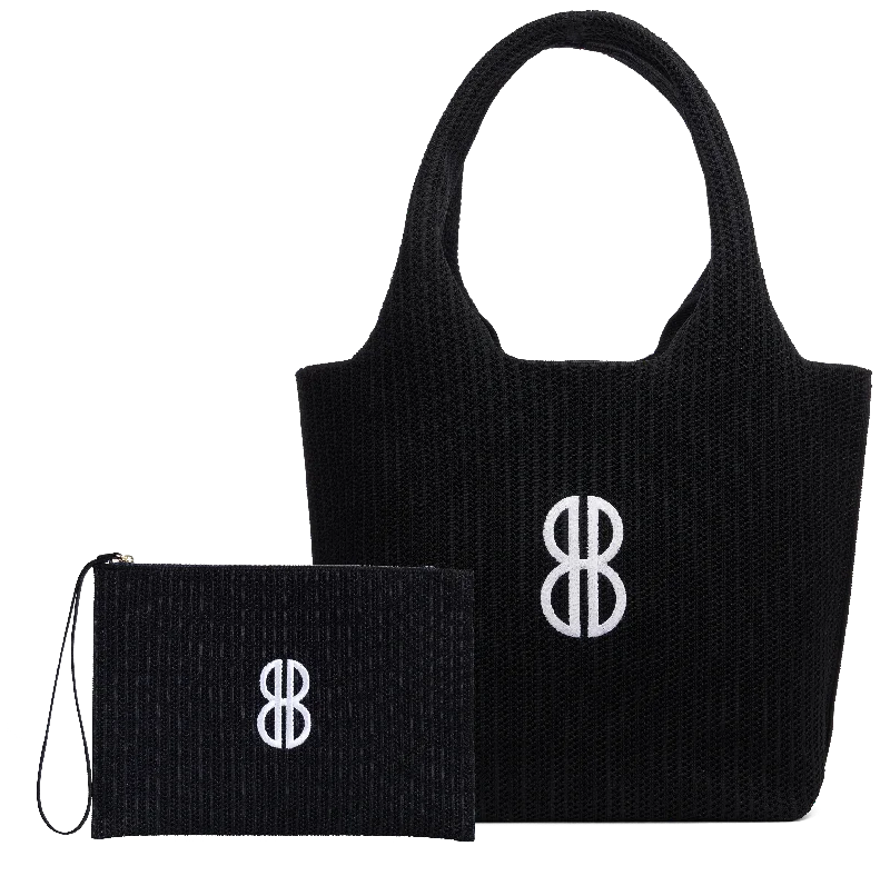 Stylish Yet Affordable Bags Sutton City Tote - Black Stripe Monogram - Medium