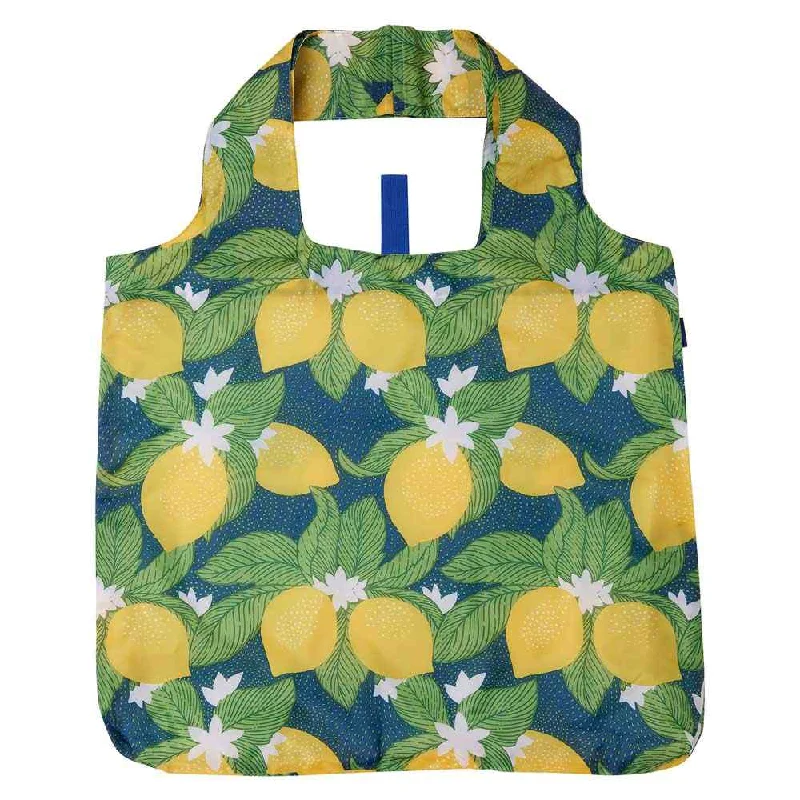 Eco-Friendly Bags With Discounts Vintage Lemons blu Bag Reusable Shopping Bag-Machine washable