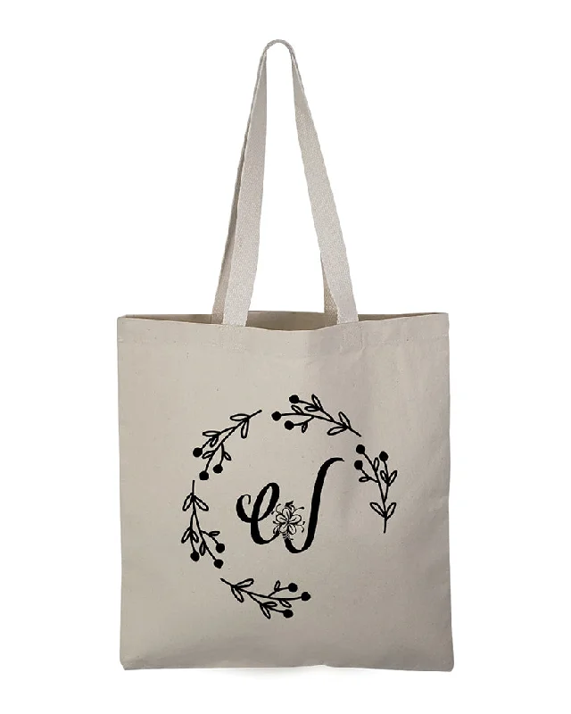 Bags For College Students On A Budget ''W'' Letter Initial Canvas Tote Bag - Initials Bags