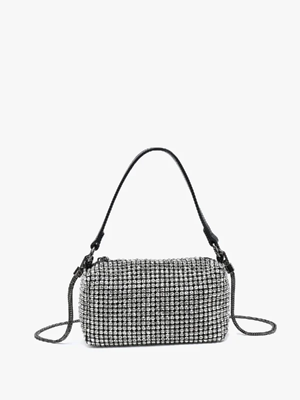Discounted Designer Bags For Clearance Sale Waylay Vegan Rhinestone Satchel