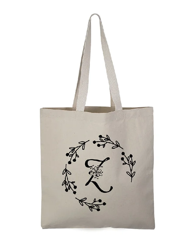 Discounted Designer Bags For Clearance Events ''Z'' Letter Initial Canvas Tote Bag - Initials Bags