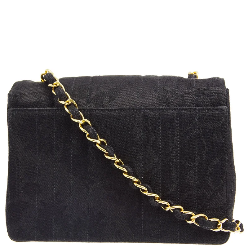 Designer Bags For Luxury Collectors With Offers Chanel * 1991-1994 Black Mini Vertical Stitch Classic Square Flap Bag 17