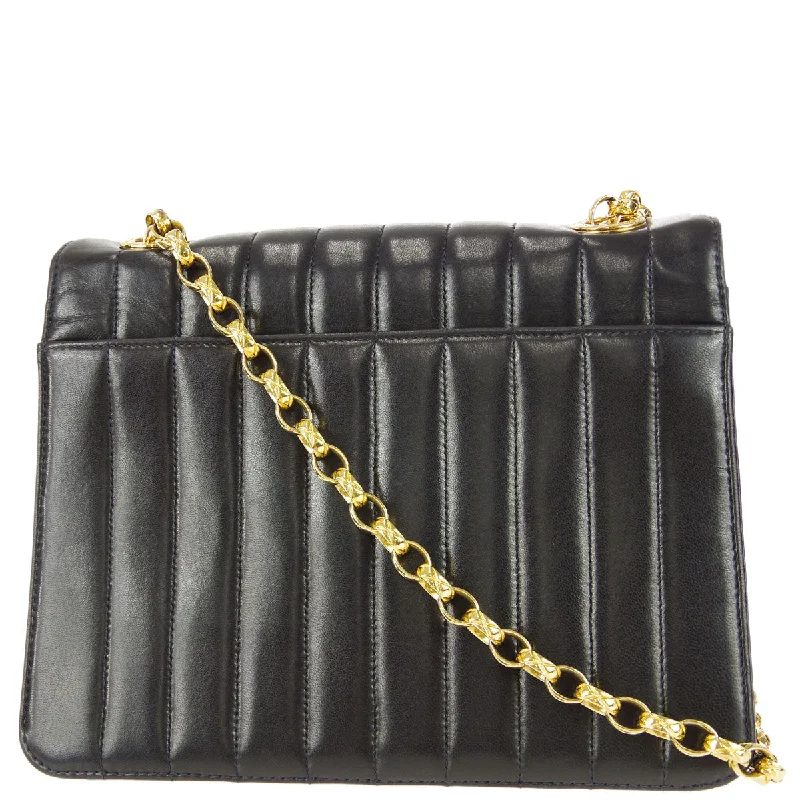 Stylish Bags For Fashion Bloggers With Promotions Chanel * 1991-1994 Black Lambskin Mini Vertical Stitch Flap Bag