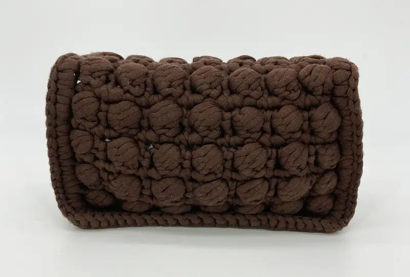 Anti-Theft And Budget-Friendly Bags Bottega Veneta Brownie Classic Brown Crochet Flap Bag