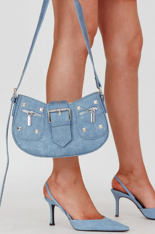 Tote Bag For Office Use Britney Buckle Saddle Bag Denim