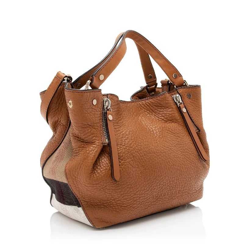 Elegant And On-Sale Evening Bags Burberry Calfskin House Check Maidstone Small Shoulder Bag (SHF-23705)