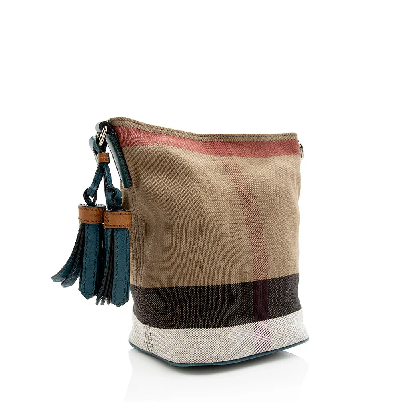 Limited-Time Offer On Trendy Bags Burberry Canvas Check Ashby Mini Hobo (SHF-20462)