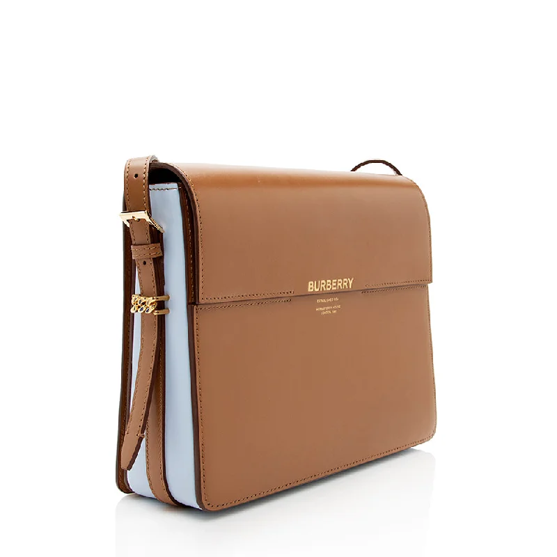 Luxury Bags For Professionals With Discounts Burberry Leather Grace Large Flap Shoulder Bag (SHF-18273)
