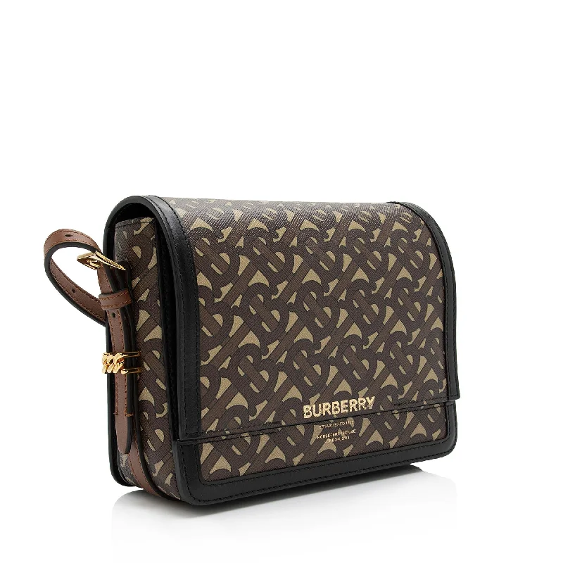 Stylish And Affordable Bags For Every Occasion Burberry Monogram TB Bridle Grace Small Flap Shoulder Bag (SHF-kkkstg)