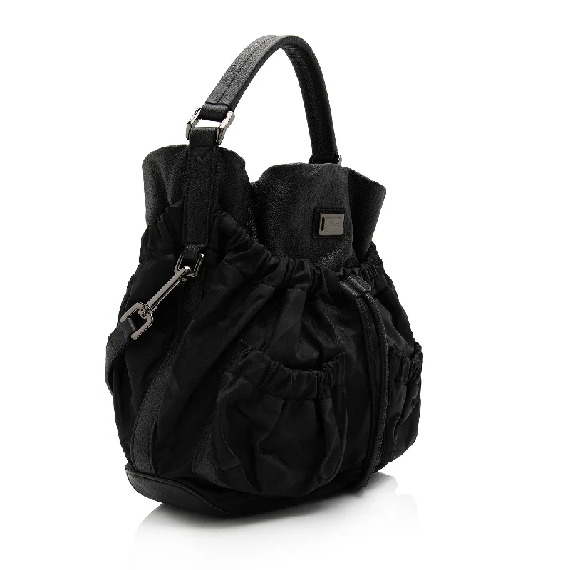 Elegant And On-Sale Evening Bags Burberry Nylon Check Large Hobo (SHF-o0QWiZ)